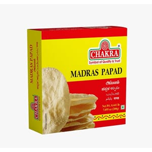 CHAKRA MADRAS PLAIN PAPADOMS No:4 40x200g