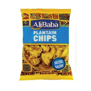 ALI BABA CHIPS PLANTAIN SALTED 24X85G