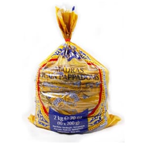 ALI BABA PAPADS PLAIN MADRAS 10X6X200G