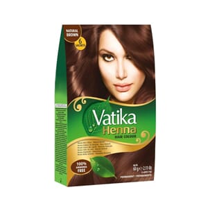Vatika Hair Colour Natural Brown 6x60g