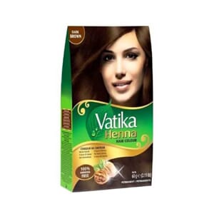 Vatika Hair Colour Dark Brown 6x60g