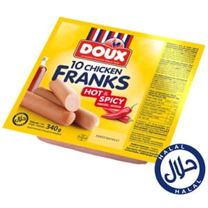 Doux Kylling Pølse Sterk 10stk 24x340g