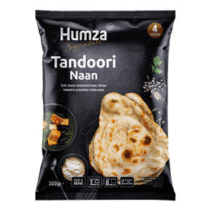 Humza Plain Tandoori Naan 75gx4psc 12x300g