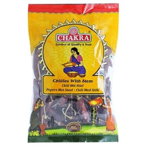 Chakra Long Red Chilli Whole Whit Steam 10x200g