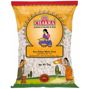 Chakra Rice Flake White Medium ( Pawa) 12x1KG